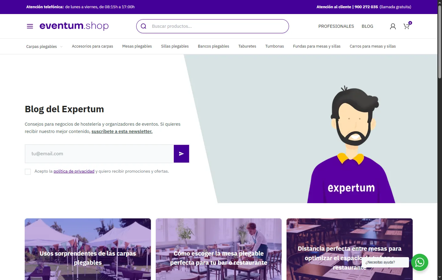 EVENTUM.SHOP solución principal
