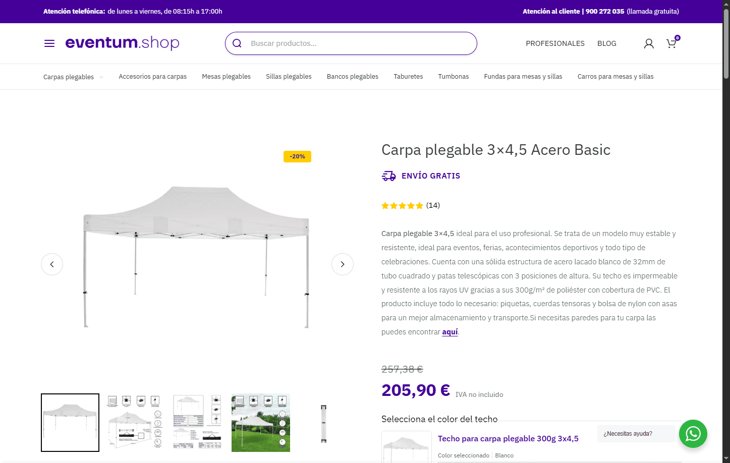 EVENTUM.SHOP solución secundaria