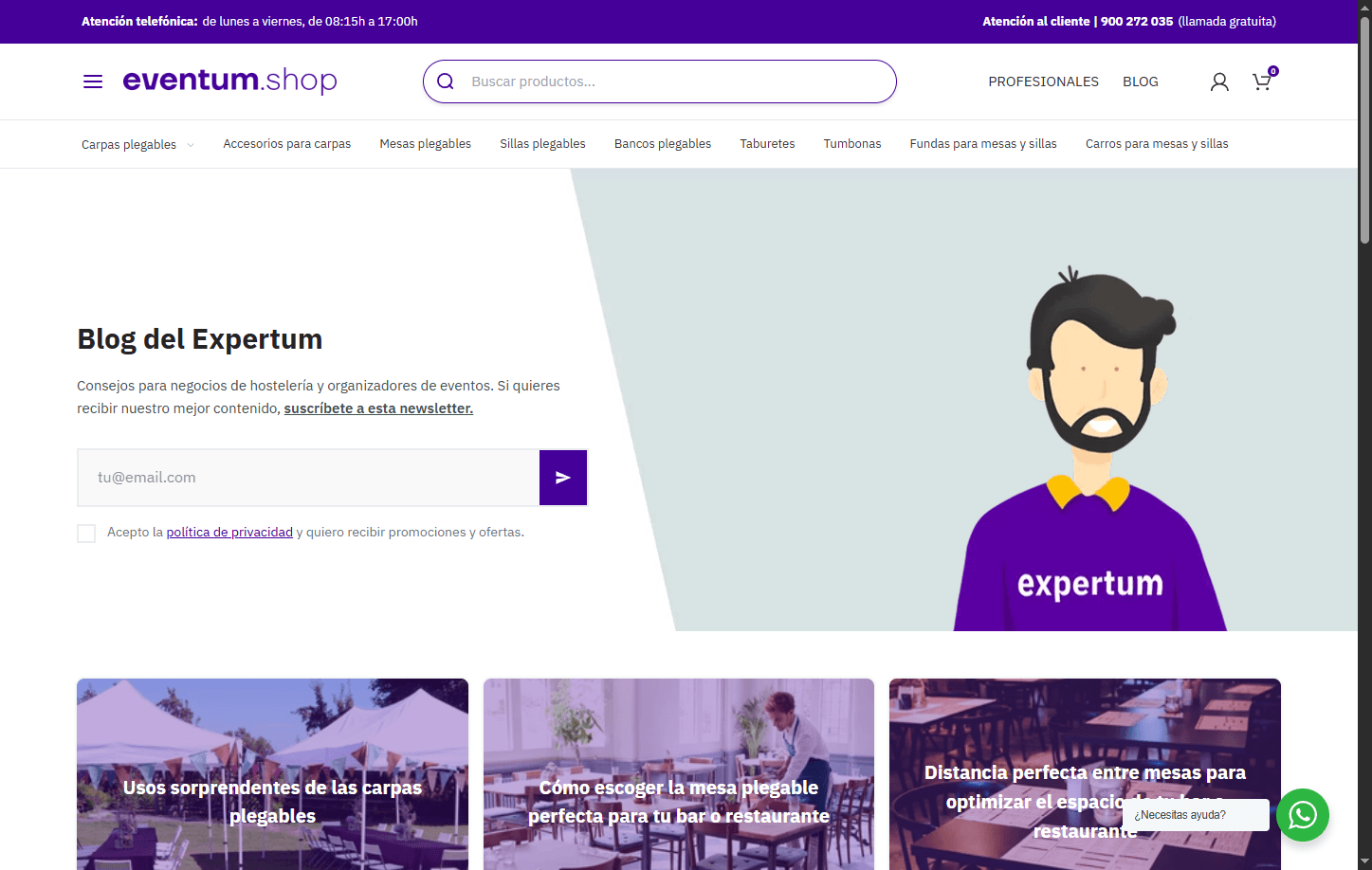 EVENTUM.SHOP solución principal